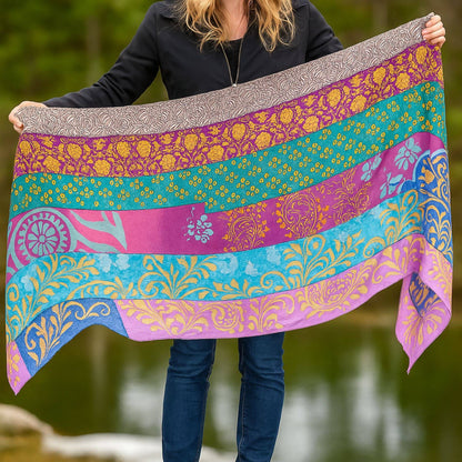 The Original Medley Scarf. ♻️ Made from Sari Magic